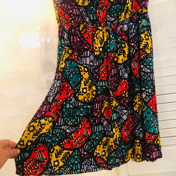 Abstract Pattern Strapless Dress - Picture 4 of 5